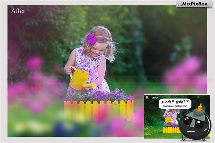 图片[3]-烂漫花海影楼鲜花边框特效飘落效果覆盖叠加PS素材PNG免扣图片-设计猿