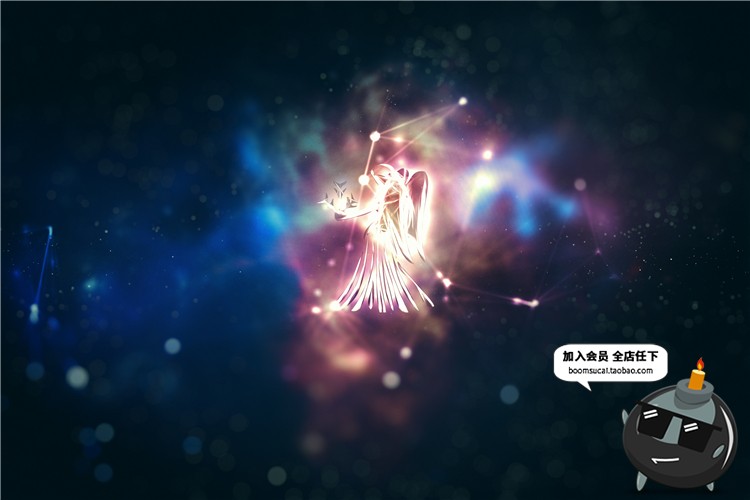 图片[3]-神秘12星座符号神秘标志宇宙星盘线条星空图JPG高清图片背景素材-设计猿