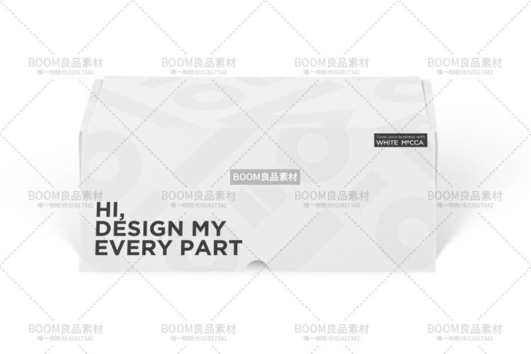 图片[3]-白色大盖瓦楞纸包飞机盒快递外包装展示智能贴图装盒样机PSD模板-设计猿