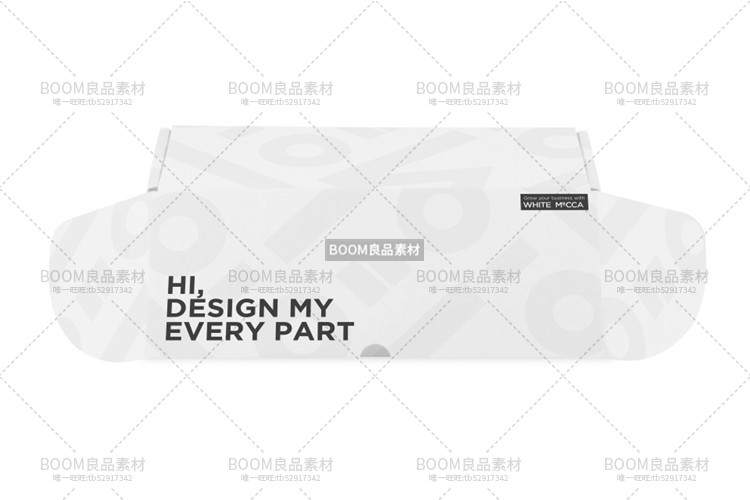 图片[4]-白色大盖瓦楞纸包飞机盒快递外包装展示智能贴图装盒样机PSD模板-设计猿