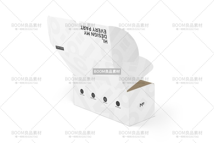 图片[7]-白色大盖瓦楞纸包飞机盒快递外包装展示智能贴图装盒样机PSD模板-设计猿