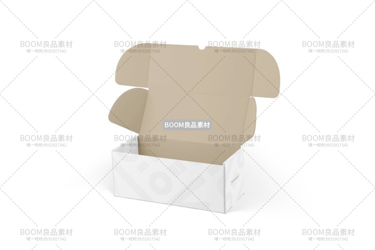 图片[8]-白色大盖瓦楞纸包飞机盒快递外包装展示智能贴图装盒样机PSD模板-设计猿