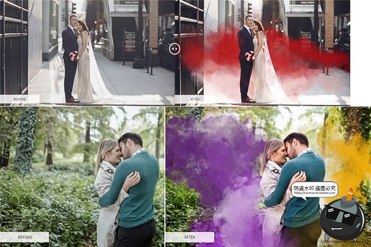 图片[1]-160款彩色烟雾发散迷雾喷发爆炸效果PNG免抠后期合成元素PS素材-设计猿