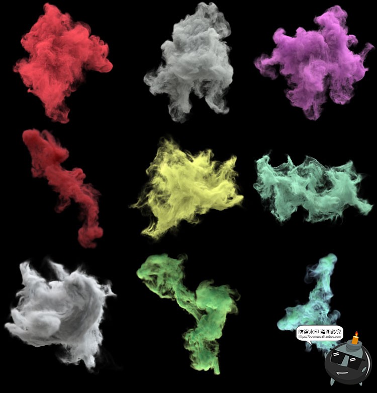 图片[12]-160款彩色烟雾发散迷雾喷发爆炸效果PNG免抠后期合成元素PS素材-设计猿