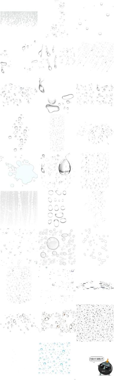 图片[2]-透明水珠水滴雨滴雨水水泡节约用水元素PNG透明背景免抠图片素材-设计猿