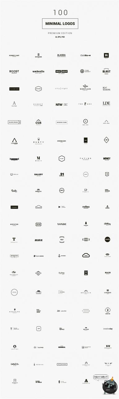 图片[3]-英文简约徽标图标商标品牌LOGO图形AI矢量PSD模板源文件PS素材-设计猿
