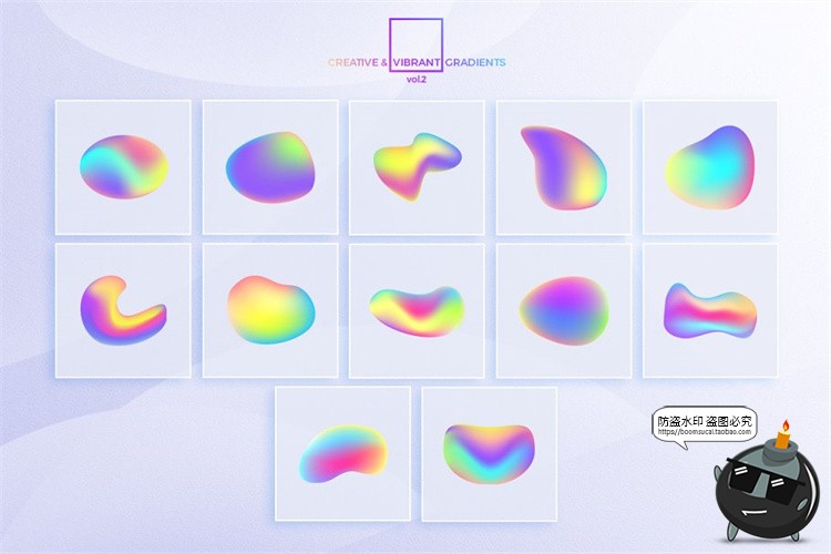 图片[4]-五彩绚丽渐变色蒸汽波风格形状背景包装图案AI矢量JPG图片素材-设计猿