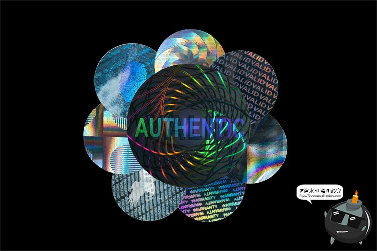 图片[4]-潮流激光镭射多规格不干胶贴纸标签后期合成装饰元素PNG免抠素材-设计猿