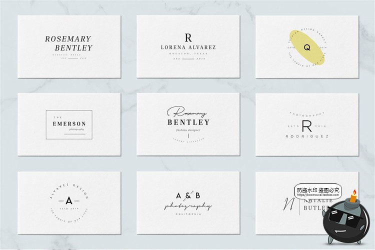 图片[3]-50款英文小清新图标标志LOGO图形徽章PSD模板源文件AI矢量素材-设计猿