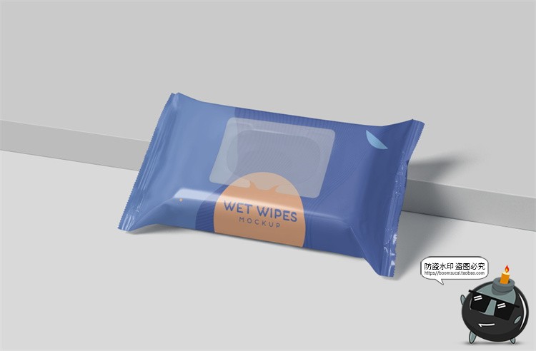 图片[8]-抽式婴儿湿巾湿纸巾包装效果图展示VI智能贴图样机PSD模板PS素材-设计猿