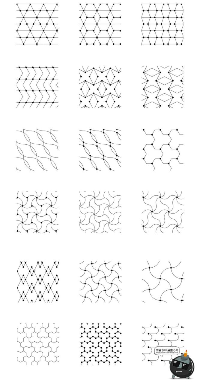 图片[2]-异形网格细线条简约图形背景纹理底纹无缝几何图案AI矢量PNG素材-设计猿