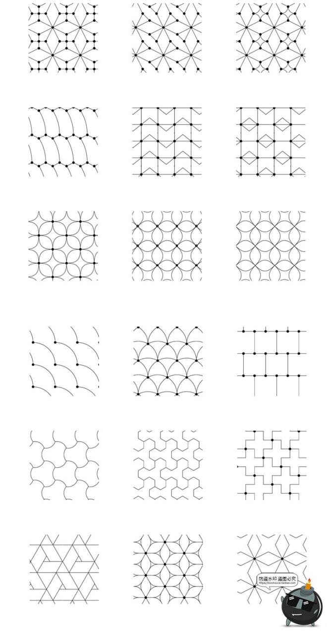 图片[3]-异形网格细线条简约图形背景纹理底纹无缝几何图案AI矢量PNG素材-设计猿
