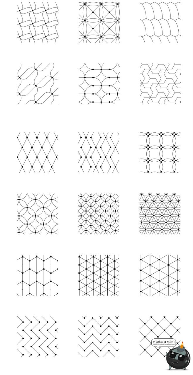 图片[4]-异形网格细线条简约图形背景纹理底纹无缝几何图案AI矢量PNG素材-设计猿