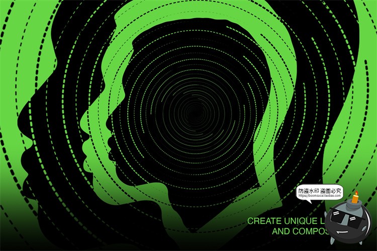 图片[6]-复古酸性未来科幻赛博朋克抽象艺术几何图形AI矢量PNG免抠素材-设计猿