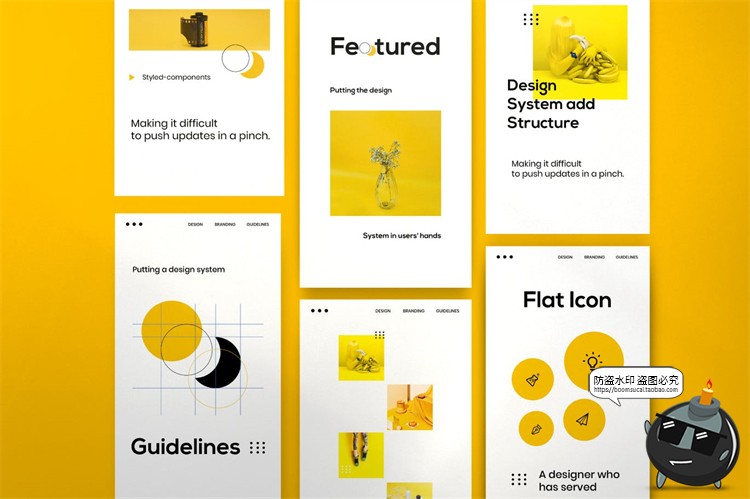 图片[4]-创意时尚清新简约现代商务文字海报图文照片排版PSD模板PS素材-设计猿