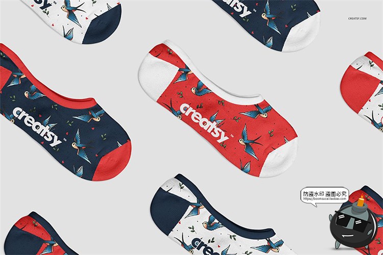 图片[6]-船袜短袜袜子女袜低帮隐形袜样机mockups智能贴图PSD模板PS素材-设计猿