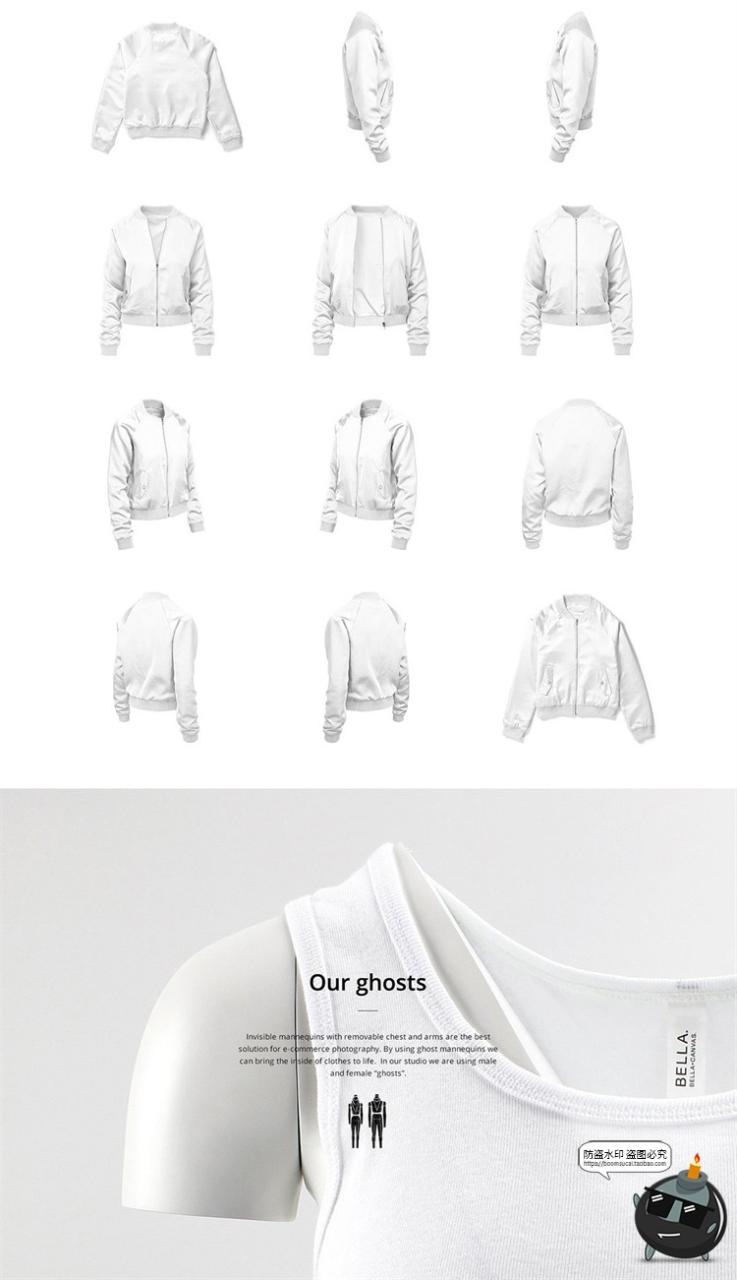 图片[3]-女式夹克拉链外套上衣便服智能贴图展示mockups样机PSD模板PS素材-设计猿