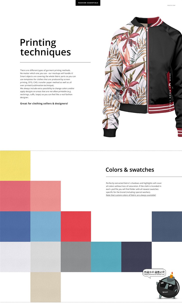 图片[5]-女式夹克拉链外套上衣便服智能贴图展示mockups样机PSD模板PS素材-设计猿