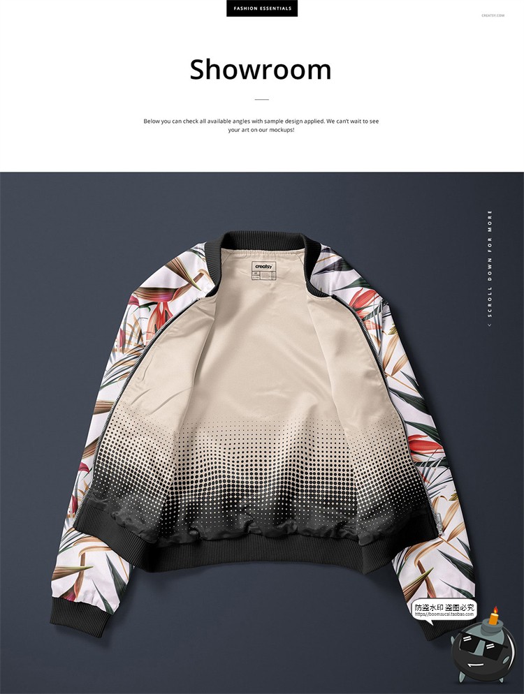 图片[7]-女式夹克拉链外套上衣便服智能贴图展示mockups样机PSD模板PS素材-设计猿