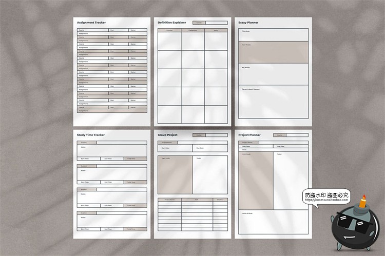 图片[2]-学习计划表格日常规划待办事项办公备忘项目线框图AI矢量模板素材-设计猿