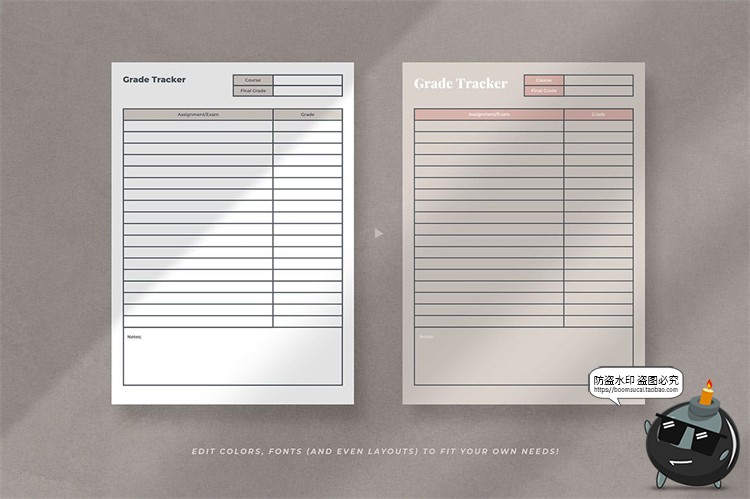 图片[6]-学习计划表格日常规划待办事项办公备忘项目线框图AI矢量模板素材-设计猿