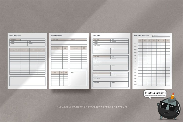 图片[8]-学习计划表格日常规划待办事项办公备忘项目线框图AI矢量模板素材-设计猿