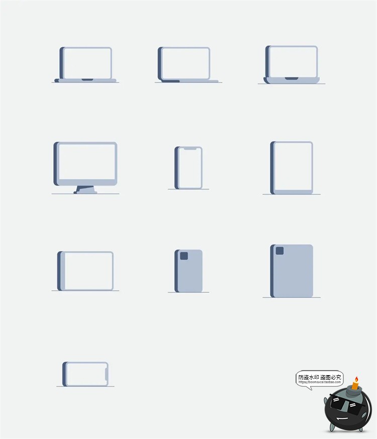 图片[2]-UI电子设备屏幕笔记本手机平板图标icon图案SVG格式PNG免扣素材-设计猿
