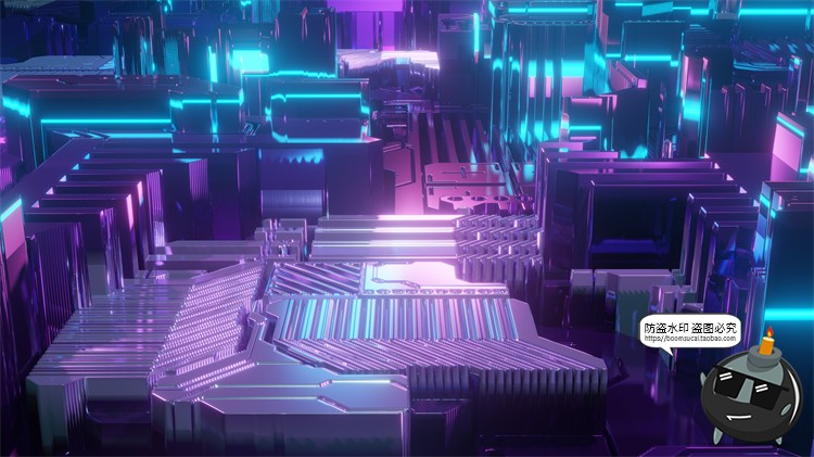 图片[7]-赛博朋克风抽象技术科技主机电路板霓虹背景底纹场景JPG图片素材-设计猿