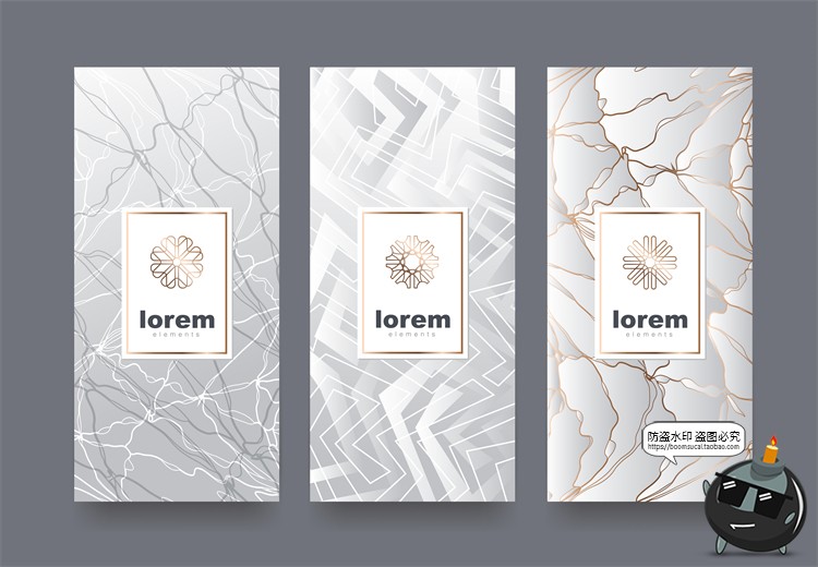 图片[7]-现代简约轻奢华黑金地产金属质感花纹背景纹理装饰图案AI矢量素材-设计猿