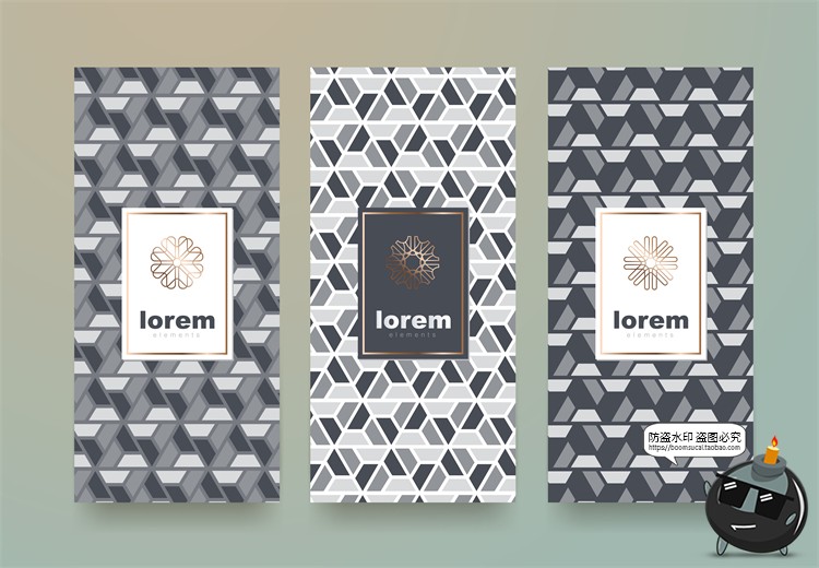 图片[10]-现代简约轻奢华黑金地产金属质感花纹背景纹理装饰图案AI矢量素材-设计猿