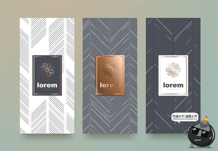 图片[11]-现代简约轻奢华黑金地产金属质感花纹背景纹理装饰图案AI矢量素材-设计猿