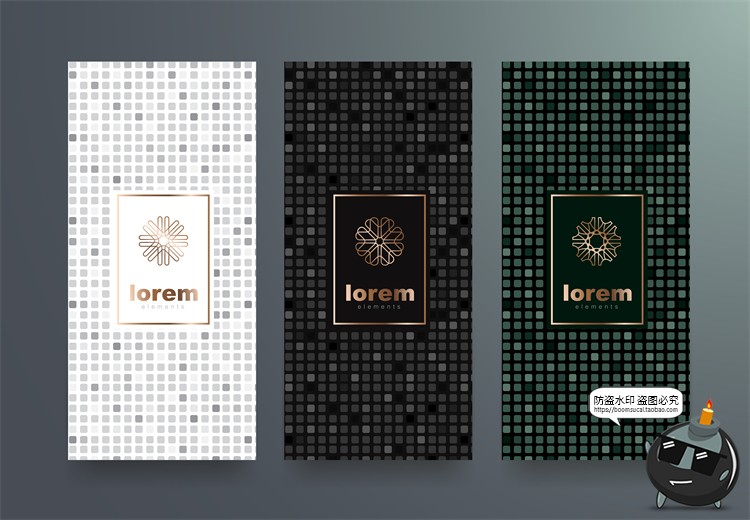 图片[18]-现代简约轻奢华黑金地产金属质感花纹背景纹理装饰图案AI矢量素材-设计猿