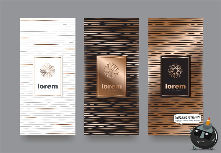 图片[30]-现代简约轻奢华黑金地产金属质感花纹背景纹理装饰图案AI矢量素材-设计猿