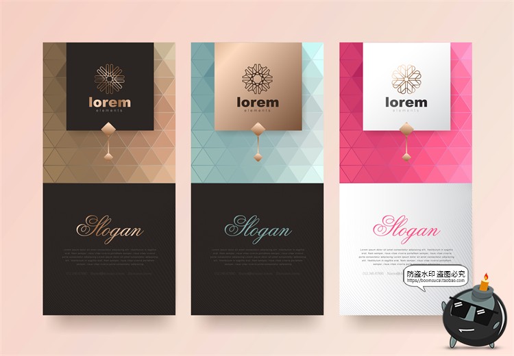 图片[43]-现代简约轻奢华黑金地产金属质感花纹背景纹理装饰图案AI矢量素材-设计猿