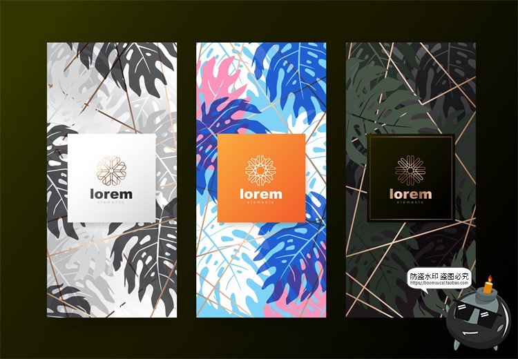 图片[45]-现代简约轻奢华黑金地产金属质感花纹背景纹理装饰图案AI矢量素材-设计猿