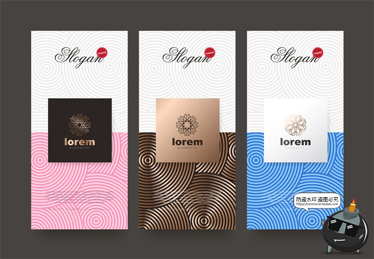 图片[48]-现代简约轻奢华黑金地产金属质感花纹背景纹理装饰图案AI矢量素材-设计猿