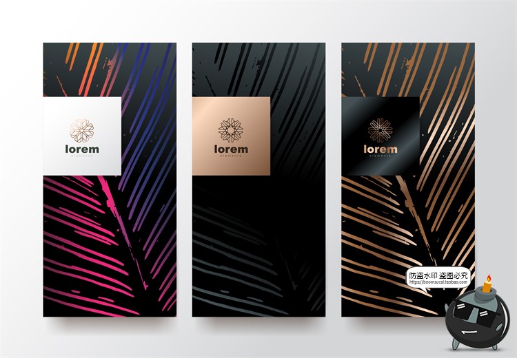 图片[53]-现代简约轻奢华黑金地产金属质感花纹背景纹理装饰图案AI矢量素材-设计猿