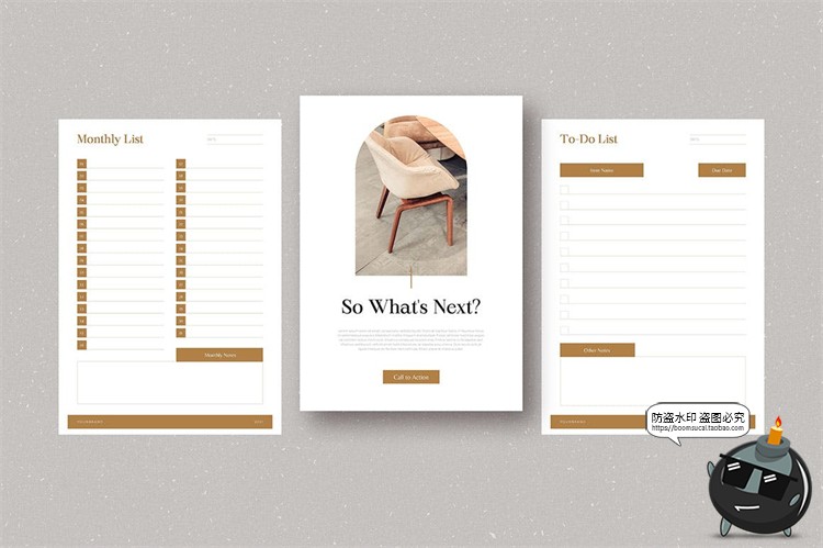 图片[4]-工作计划表单表格待办事项办公日程规划画册AI矢量PSD模板素材-设计猿