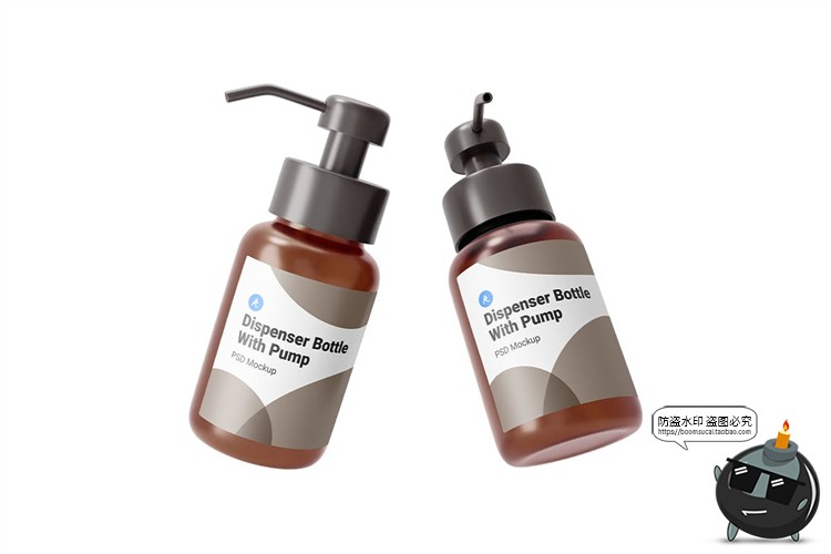 图片[6]-按压护肤品小瓶产品智能贴图效果展示mockups样机PSD模板PS素材-设计猿