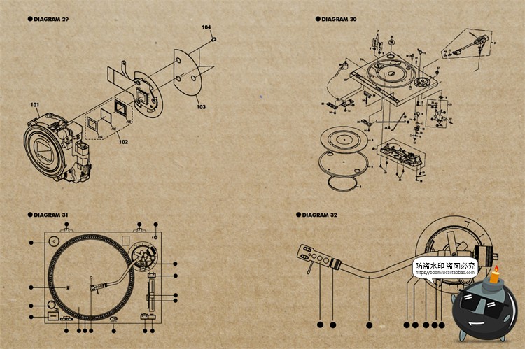 图片[7]-复古数码设备旧磁带电视机摄像机插画装饰拆解说明线稿AI矢量素材-设计猿