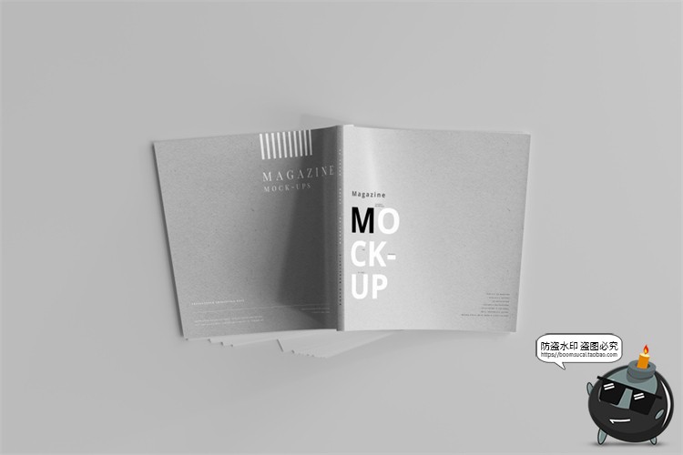 图片[5]-正方形宣传画册说明书籍封面智能贴图效果展示vi样机PSD模板素材-设计猿