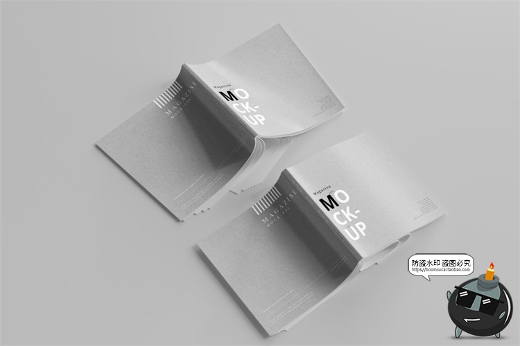 图片[7]-正方形宣传画册说明书籍封面智能贴图效果展示vi样机PSD模板素材-设计猿