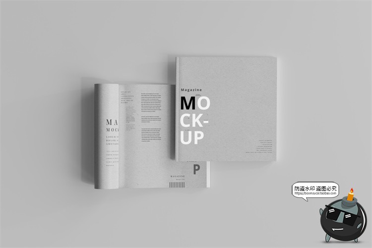 图片[16]-正方形宣传画册说明书籍封面智能贴图效果展示vi样机PSD模板素材-设计猿