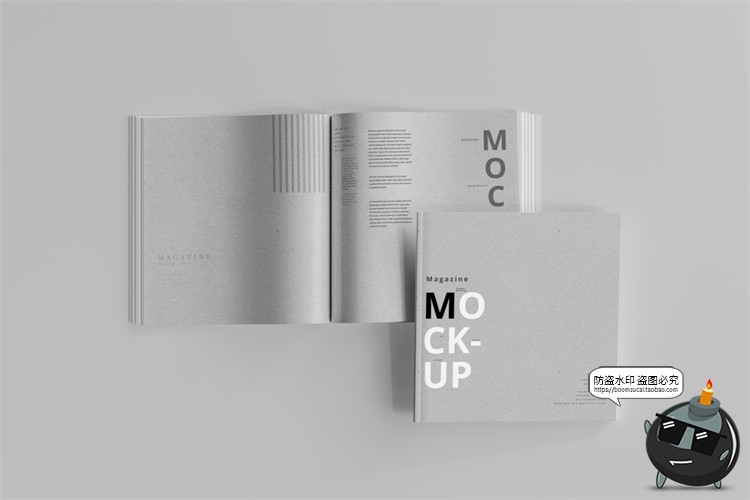 图片[19]-正方形宣传画册说明书籍封面智能贴图效果展示vi样机PSD模板素材-设计猿