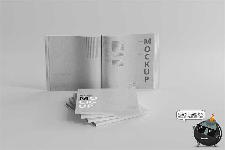 图片[23]-正方形宣传画册说明书籍封面智能贴图效果展示vi样机PSD模板素材-设计猿