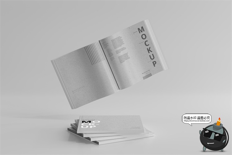 图片[24]-正方形宣传画册说明书籍封面智能贴图效果展示vi样机PSD模板素材-设计猿