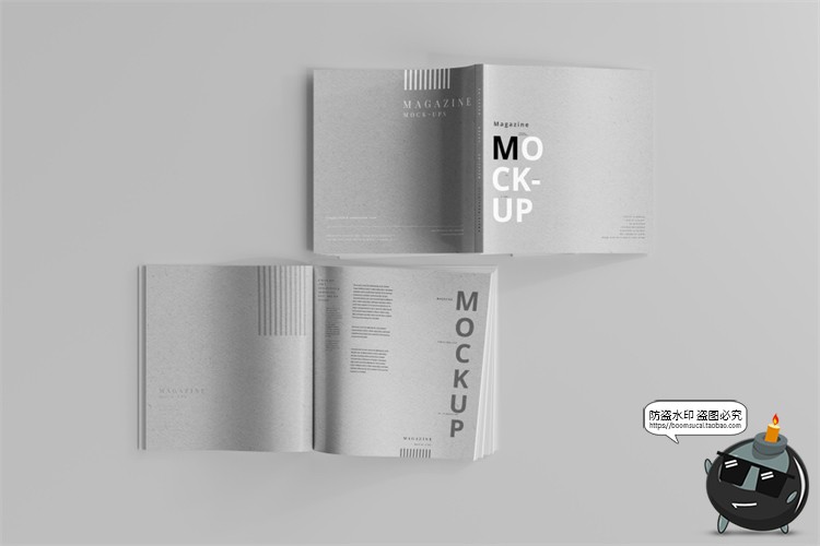 图片[25]-正方形宣传画册说明书籍封面智能贴图效果展示vi样机PSD模板素材-设计猿