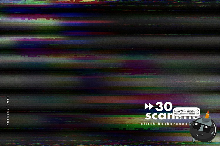 图片[11]-故障扫描线失真印刷故障扭曲纹理海报底纹背景后期合成JPG图素材-设计猿