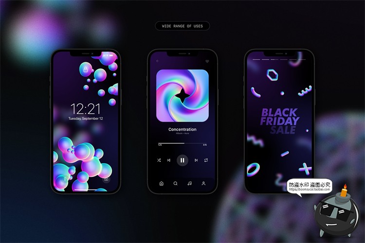 图片[9]-酸性蓝紫炫彩渐变3D抽象未来机能赛博朋克几何立体PNG免抠素材-设计猿