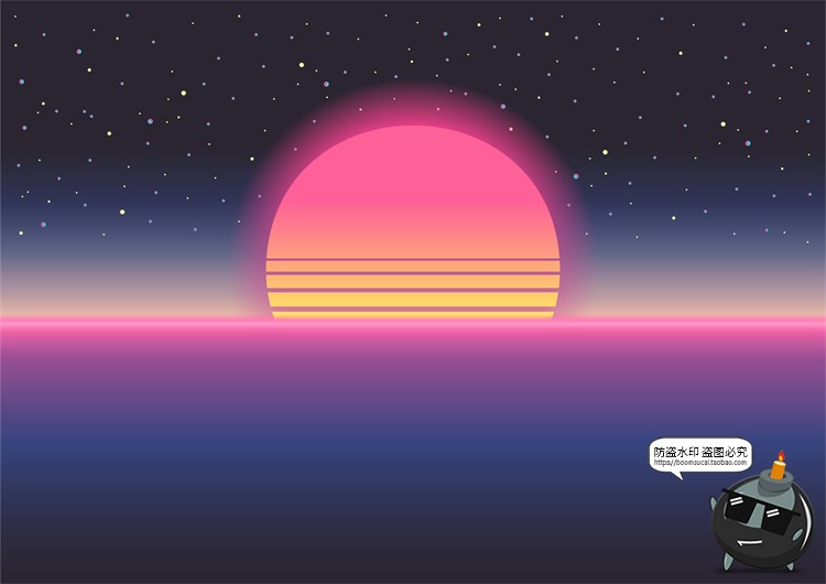 图片[6]-未来复古蒸汽波赛博渐变弥散光几何网格元素AI矢量专题元素素材-设计猿